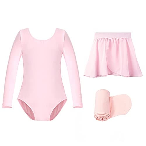 Girls Ballet Leotard Outfit with Skirt and Tights (Toddler to Big Kid)