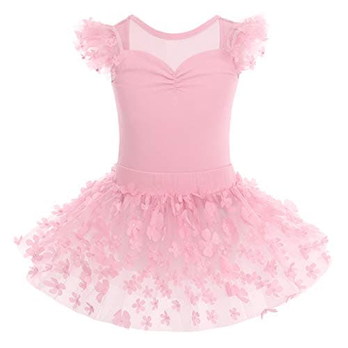 ODASDO Girls' Two-Piece Ballet Dress and Tutu Set for Ages 3-10