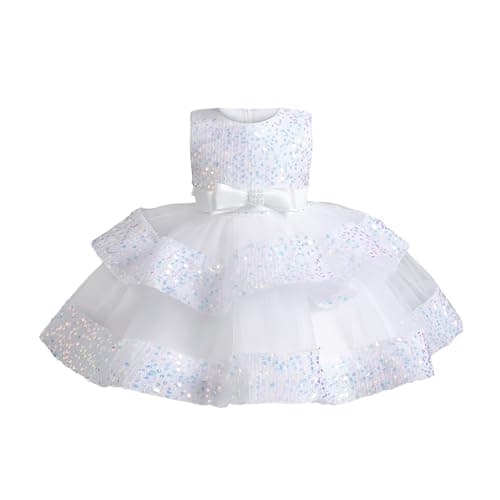 Miipat Baby Girl Sequins Princess Wedding Dress 12M-4Y