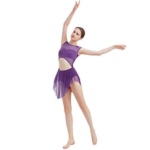 Women's Lyrical Dance Bodysuit with Cut Out Front