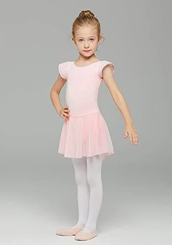 MdnMd Ballet Leotard with Skirt for Toddler Girls