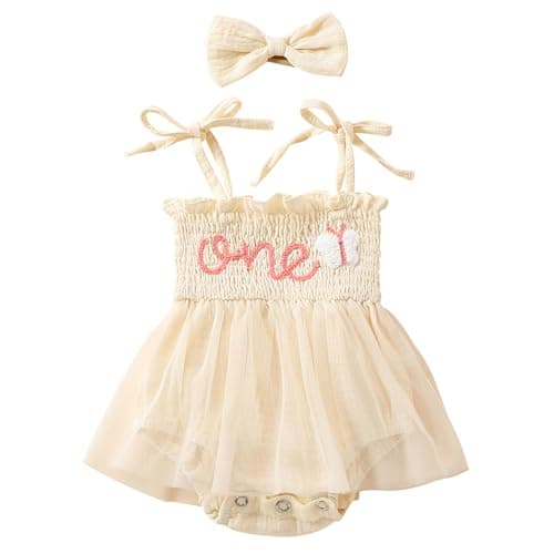 Newborn Baby Girl First Birthday Photo Shoot Outfit