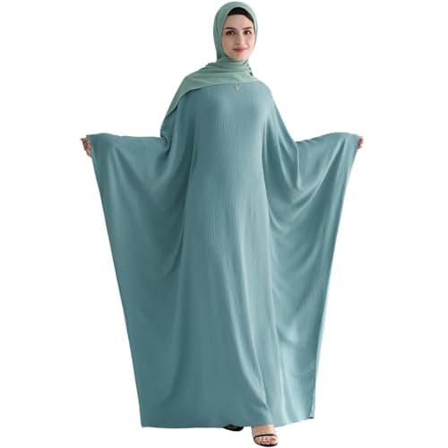 Muslim Abaya Dress for Women | Arabian Prayer Robe with Batwing Maxi Kaftan