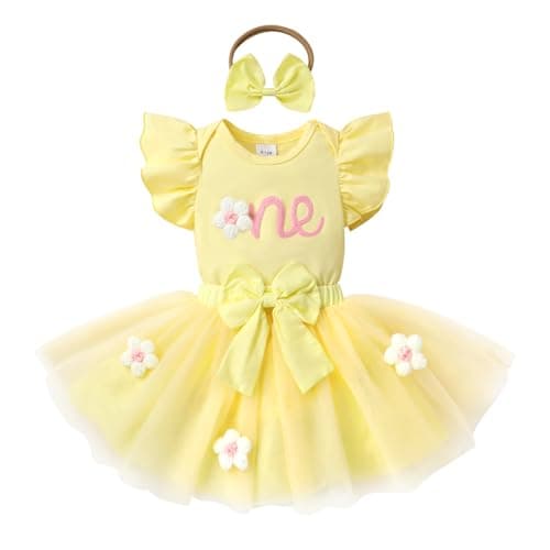 YOUNGER TREE Baby Girl 1st Birthday Tutu Outfits & Skirt with Headband