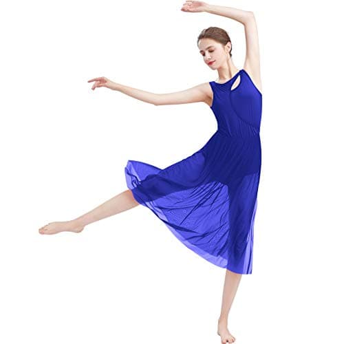 Lyrical Dance Costumes for Women: Mesh Tulle Maxi Dress XS-XL