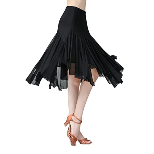 ODASDO Women's Ballroom Dance Skirt for Latin & Swing