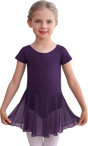MdnMd Girls' Ballet Leotards with Skirt for Toddlers