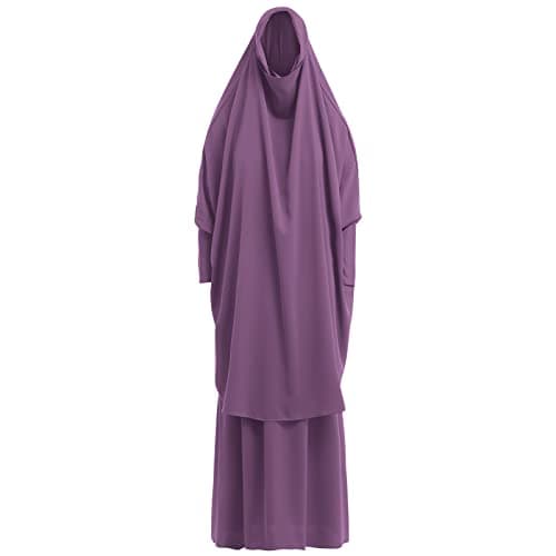 IBTOM CASTLE Women's Muslim Hijab Prayer Dress Maxi Cardi Robe