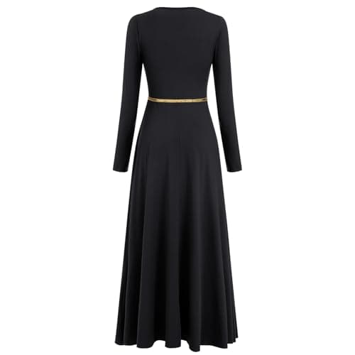 ODASDO Shimmering Praise Dance Dress for Women Liturgical Worship Gown