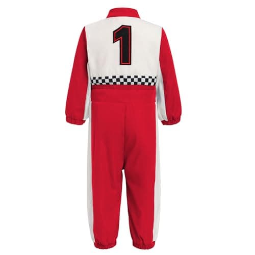 ODASDO Baby Boys & Girls Race Car Driver Jumpsuit 1st & 2nd Birthday Outfits