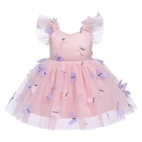 IDOPIP Baby Girls Summer Sleeveless Tutu Sundress Seaside Birthday Party