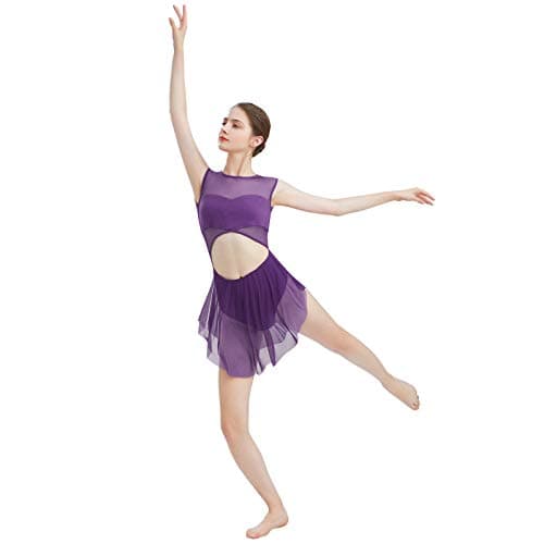 Women's Lyrical Dance Bodysuit with Cut Out Front