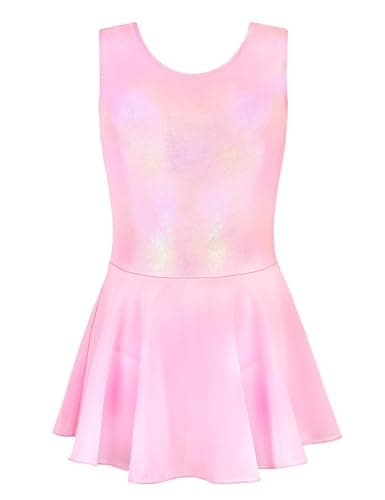 Nokecina Girls' Sparkle Ballet Leotard with Skirt & Dance Dress