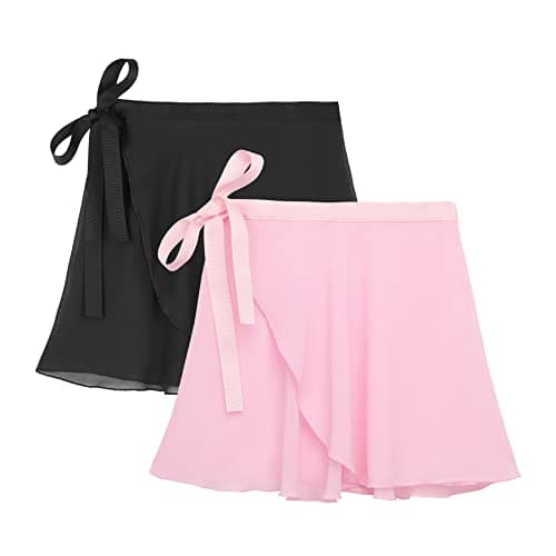 Zando Girls' Chiffon Ballet Wrap Skirts for Teens & Women