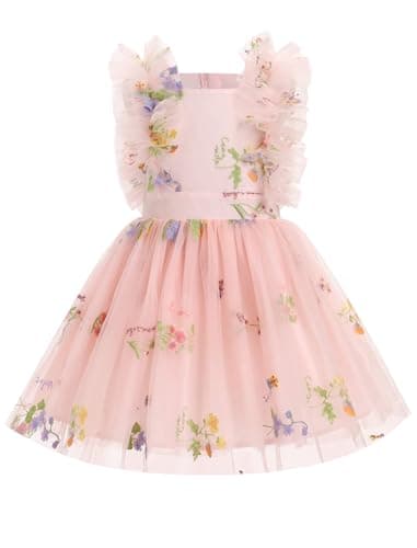 IMEKIS Kids Girls Confetti Birthday Princess Dress 3-10T