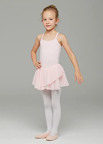 Toddler Girls' Ballet Leotards with Skirt and Puff Sleeves
