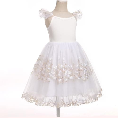 ODASDO Flower Girl Tutu Wedding Dress for Girls