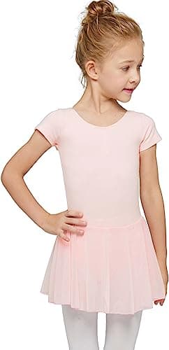 MdnMd Girls' Ballet Leotards with Skirt for Toddlers