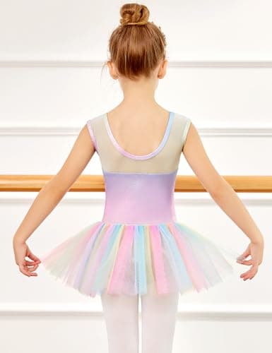 Zaclotre Sparkly Ballet Leotard Tutu Dance Costume for Girls