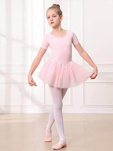Girls Ballet Leotard Set with Skirt and Tights for Toddlers and Kids