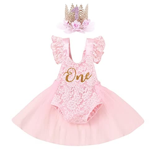 Baby Girl's First Birthday Cake Smash Outfit