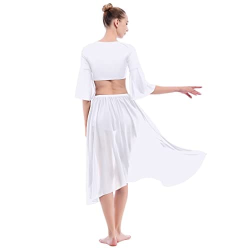 Women's Lyrical Dance Outfit: Chiffon Flowy Skirted Leotard