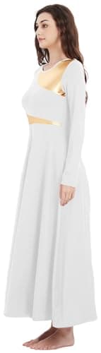ORIDOOR Women's Modern Worship Liturgical Dance Dress Full Length Church Robe
