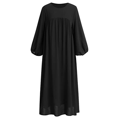 IMEKIS Women Muslim Abaya Maxi Dress
