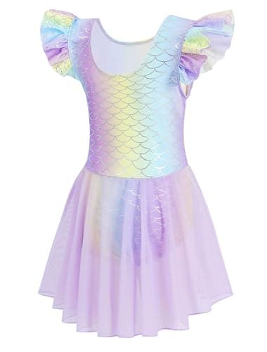 MdnMd Ballet Leotard with Skirt for Toddler Girls