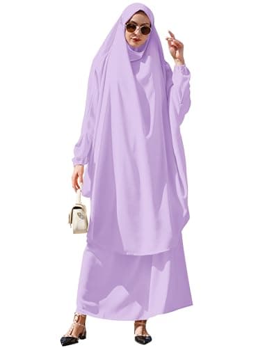 IWEMEK Muslim Women's Chiffon Abaya Dress Set