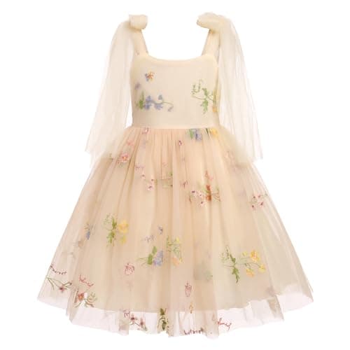 IBTOM CASTLE Backless Flower Girl Tulle Maxi Wedding Gown