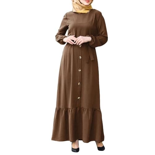 KUIOLYPOER Women's Pakistani Kaftan Abaya, Muslim Dress for Prayer and Dubai Outfits