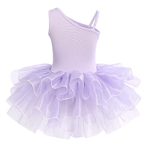 Girls' Ballet Leotard with Tutu Dress and Flower Brooch - Ages 3-10