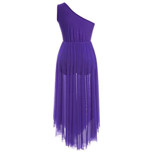 Lyrical Dance Costume for Women: Sequin Mesh Tulle Leotard