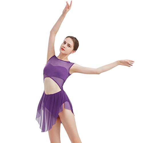 Women's Lyrical Dance Bodysuit with Cut Out Front