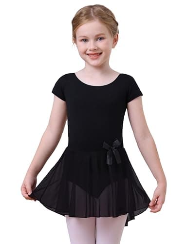 MdnMd Ballet Leotards with Skirt for Toddler Girls