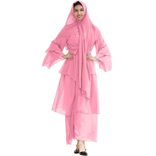 Women Muslim Abaya Maxi Dress with Hijab