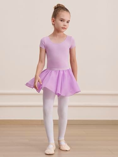 WEGETIT Girls Toddler Ballet Leotard with Skirt Tutu Dance Outfit
