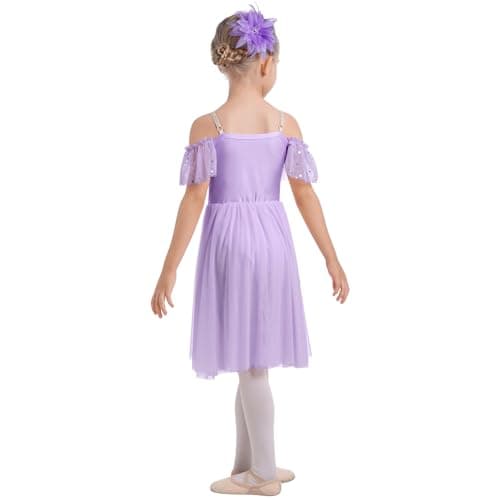 Ballet Leotard with Tulle Skirt and Sequins for Girls