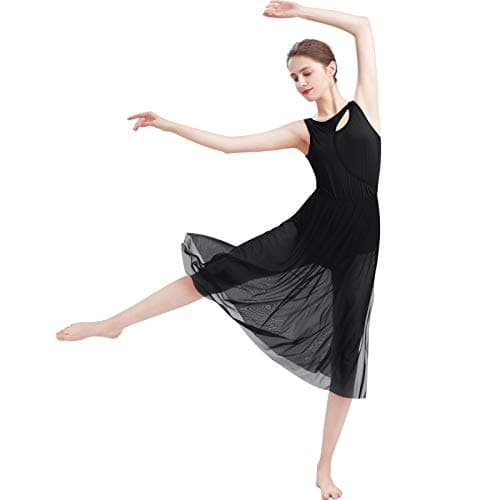 Lyrical Dance Costumes for Women: Sleeveless Mesh Tulle Maxi Dress - XS-XL
