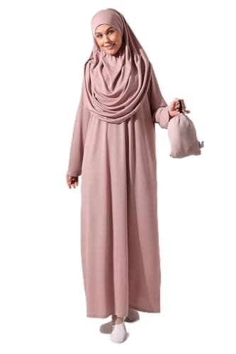 ihvan Online Muslim Women's Prayer Dress, Hijab Abaya Gift for Eid Ramadan