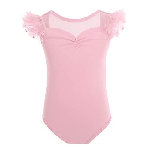 ODASDO Kids Girls Ballet Dance Leotard + Petals Tutu Skirt 3-10 Years