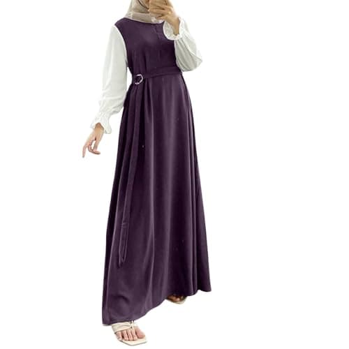 KUIOLYPOER Women's Pakistani Kaftan Abaya, Muslim Dress for Prayer and Dubai Outfits