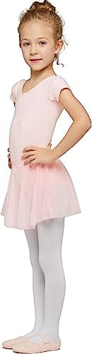 MdnMd Girls' Ballet Leotards with Skirt for Toddlers