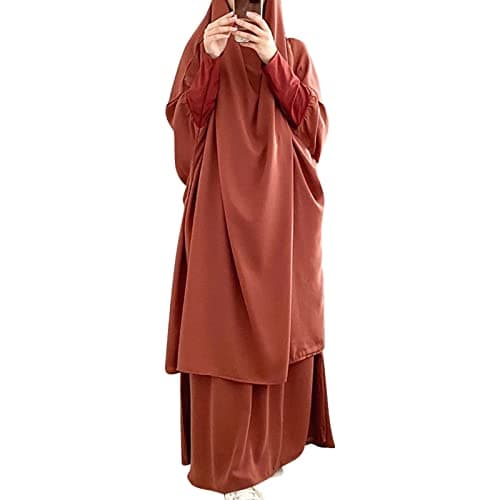 IBTOM CASTLE Women's Muslim Hijab Prayer Dress Maxi Cardi Robe