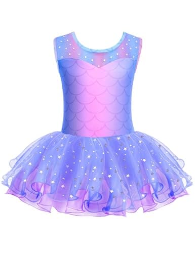Zaclotre Sparkly Ballet Leotard Tutu Dance Costume for Girls