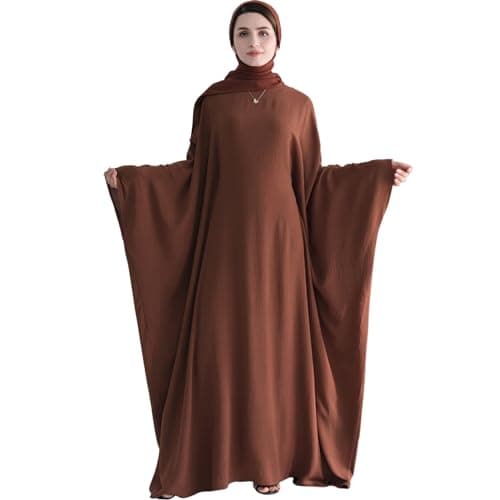 Muslim Abaya Dress for Women | Arabian Prayer Robe with Batwing Maxi Kaftan