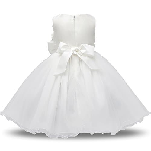 NNJXD Girl 3D Flower Lace Sleeveless Holiday Tutu Dresses