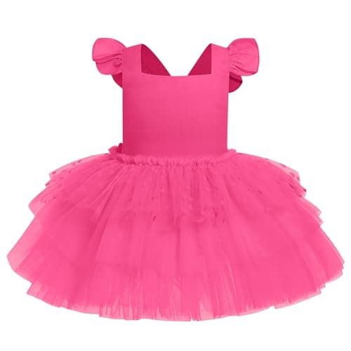 ODASDO Baby Girl First Birthday Cake Smash Tutu Romper with Tiara Headband