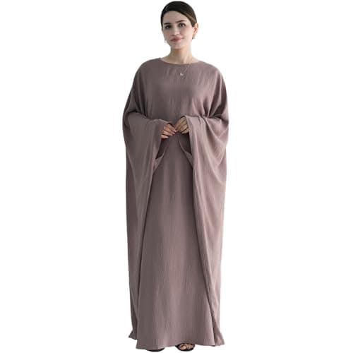 Muslim Abaya Dress for Women | Arabian Prayer Robe with Batwing Maxi Kaftan